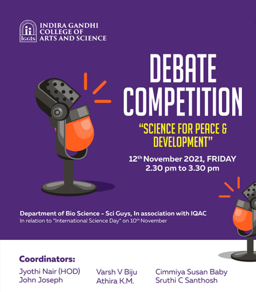 Debate Competition Indira Gandhi College of Arts & Science Step To