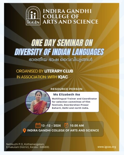 One Day Seminar On Diversity Of Indian Languages